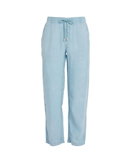 Vilebrequin Blue Linen Trousers for men
