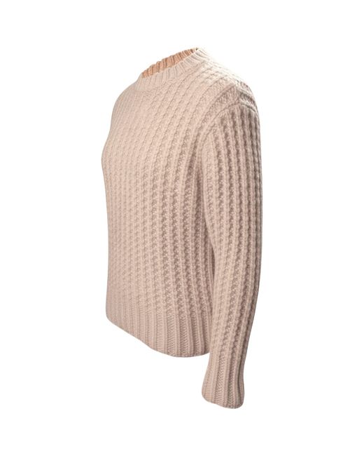 Alan Scott Pink Cashmere Feather Knit Sweater for men