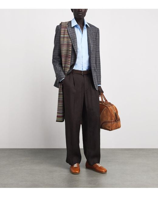 Paul Smith Blue Cotton Regular Fit Shirt for men