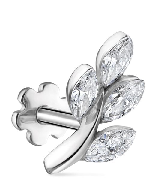Maria Tash Metallic Diamond Vine Threaded Stud Earring