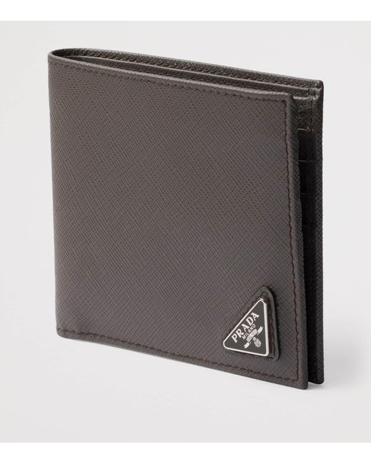 Prada Black Saffiano Leather Bifold Wallet for men