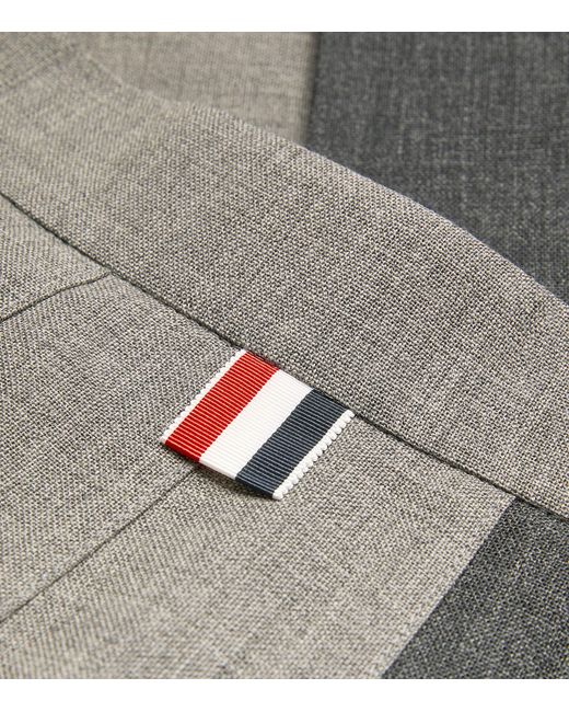 Thom Browne Gray Pleated Mini Skirt