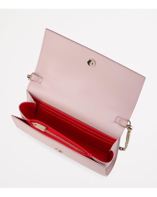 Christian Louboutin Pink Paloma Calfskin Chain Wallet