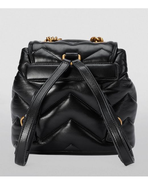 Gucci Black Leather Marmont Backpack