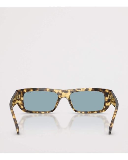 Vogue Blue Tortoiseshell Rectangular Sunglasses