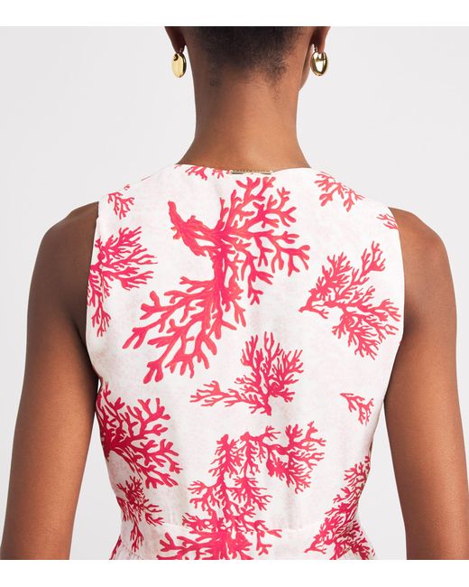 Heidi Klein Pink Silk Scala U-Bar Maxi Dress