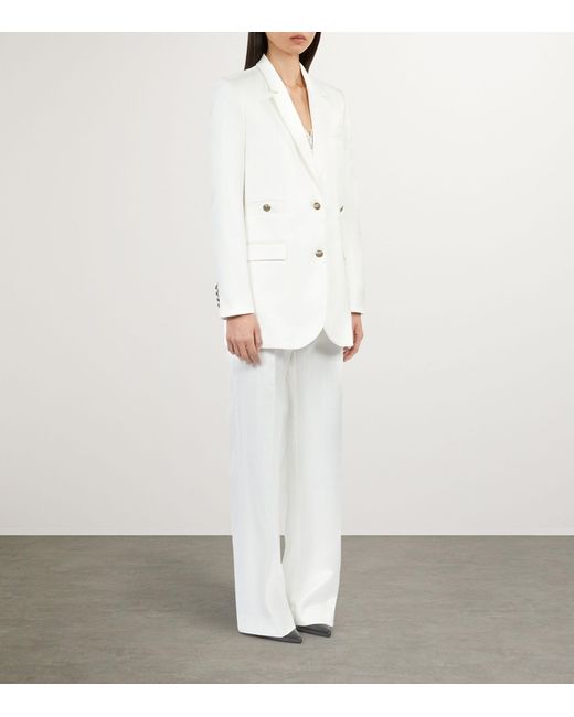 The Kooples White Oversized Suit Jacket