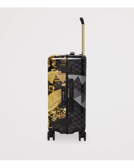 Sprayground Metallic Printed Check Cabin Suitcase