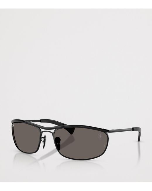 Ray-Ban Black Scuderia Ferrari Collection Oval Sunglasses