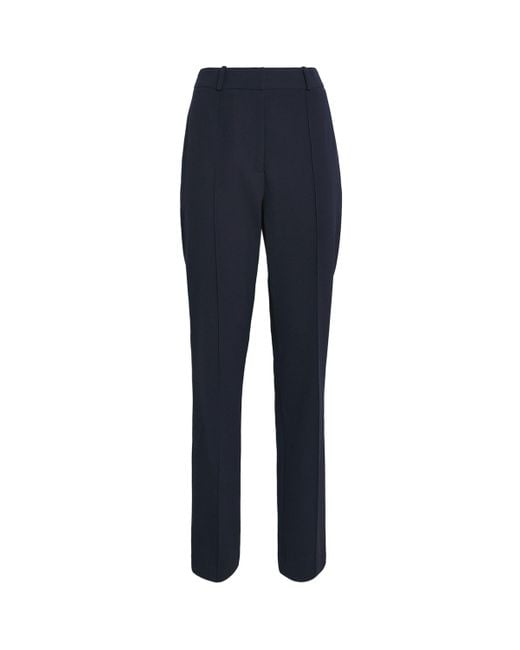 Claudie Pierlot Blue High-Rise Cigarette Trousers