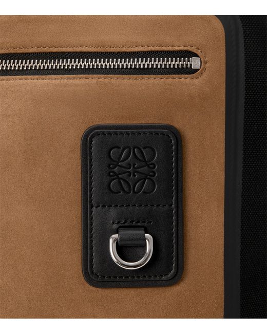 Loewe Black Calfskin-Patch Flex Tote Bag for men