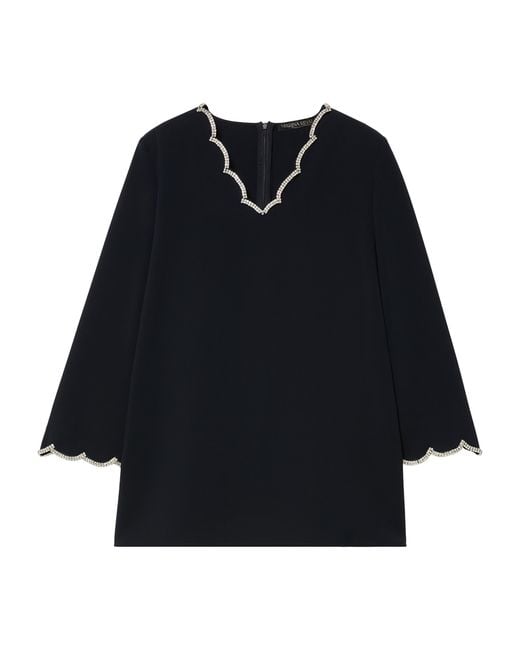 Marina Rinaldi Black Embellished Blouse