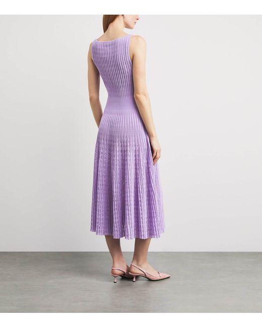 Valentino Purple Knitted Isabela Midi Dress