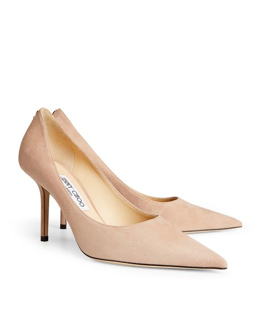 Jimmy Choo Natural Love 85 Suede Pumps