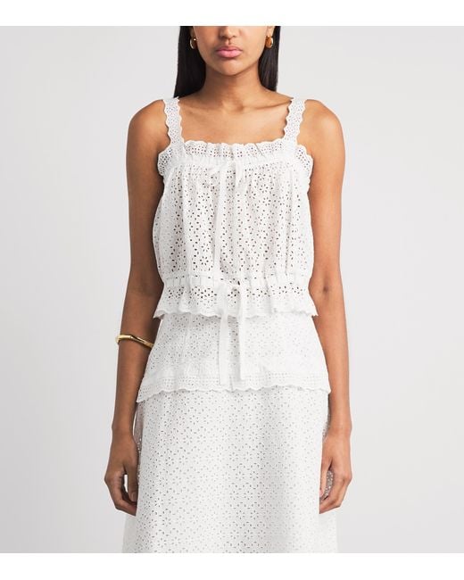 Ulla Johnson White Broderie Anglaise Isola Top