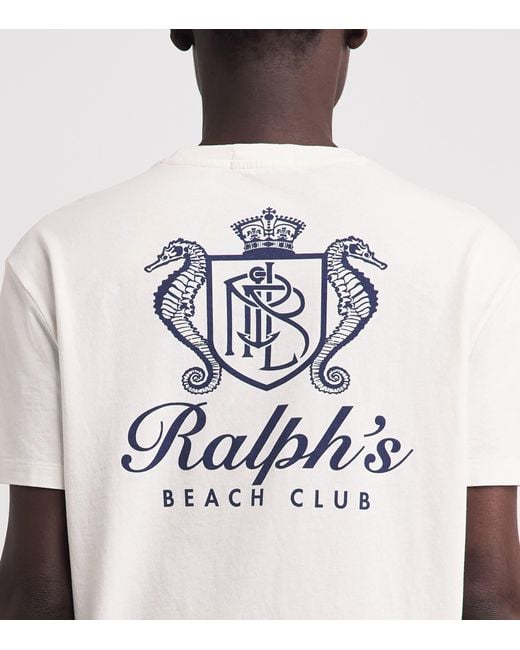 Polo Ralph Lauren White Cotton Ralph's Beach Club T-Shirt for men