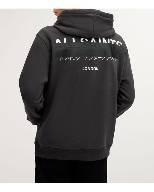 AllSaints Black Redact Hoodie for men