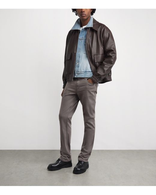 PAIGE Gray Federal Slim Straight Jeans for men
