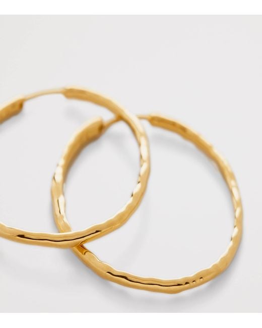 Monica Vinader Metallic Large Vermeil Mv Siren Muse Hoop Earrings