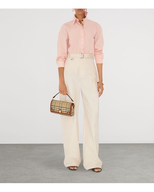 Burberry Metallic Check Top-Handle Bag