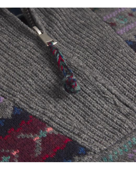 Polo Ralph Lauren Gray Wool Fair Isle Sweater