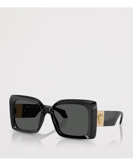 Versace Black Square Irregular Sunglasses