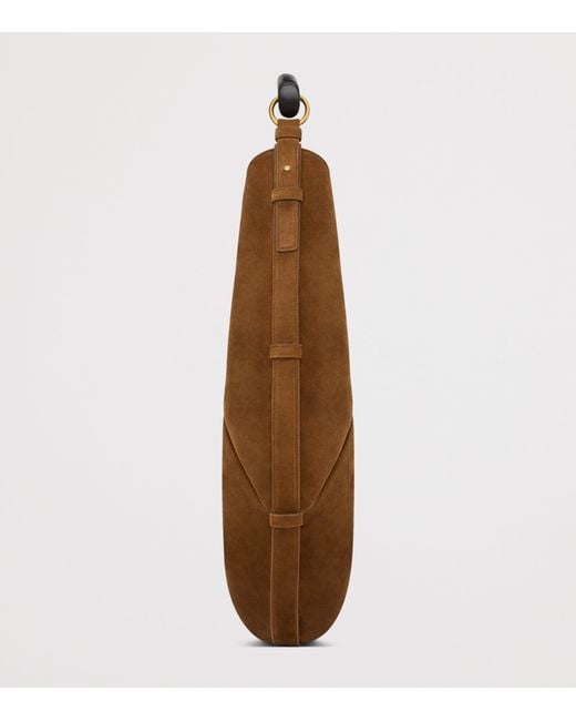 Saint Laurent Brown Large Suede Mombasa Shoulder Bag