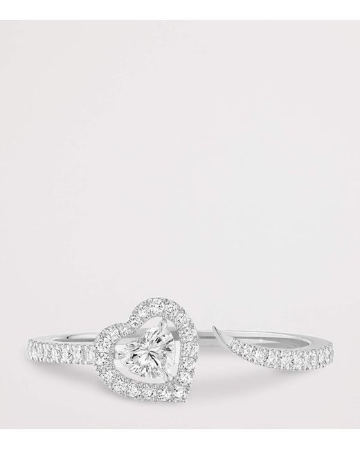Messika White Joy Cœur And Diamond Pavé Ring