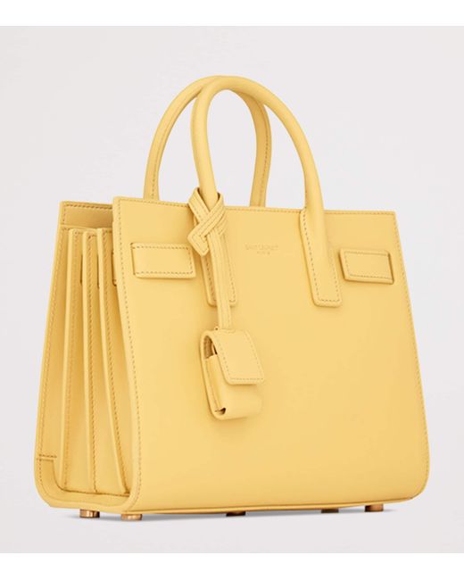 Saint Laurent Yellow Nano Sac De Jour Tote Bag