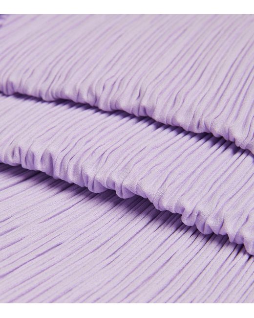 Issey Miyake Purple Hatching Pleats 2 Midi Dress