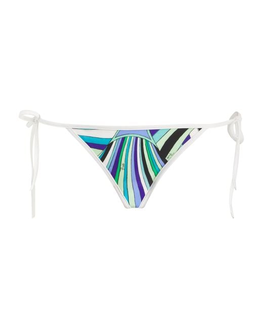 Emilio Pucci Blue Iride Print Bikini Bottoms