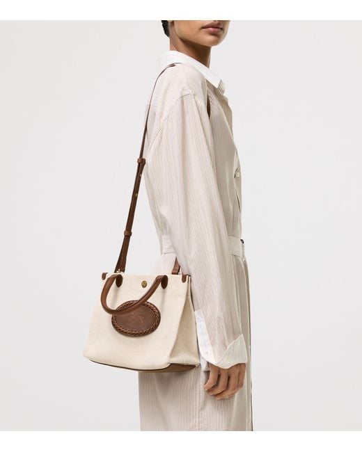 Burberry Brown Mini Canvas Clovelly Bag