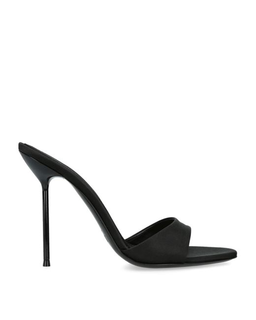 Paris Texas Black Satin Lidia Mules 105