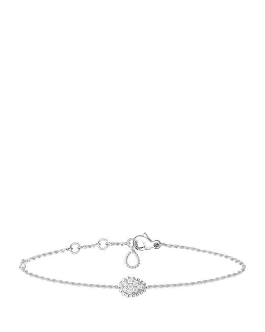 Boucheron White Extra Small And Diamond Serpent Bohème Motif Bracelet
