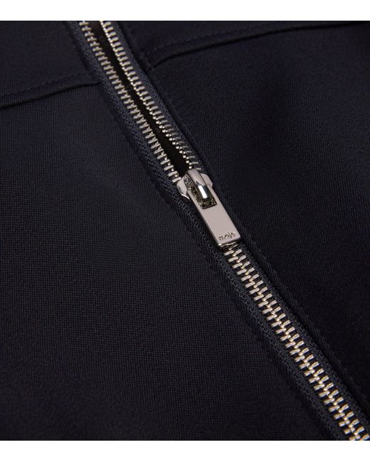 Maje Blue Cropped Bomber Jacket
