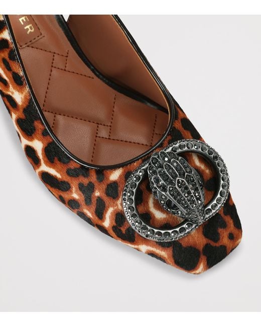 Kurt Geiger Brown Leopard Print Chelsea Slingback Pumps