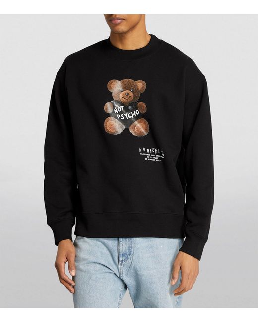 DOMREBEL Black Graphic Print Sweatshirt for men