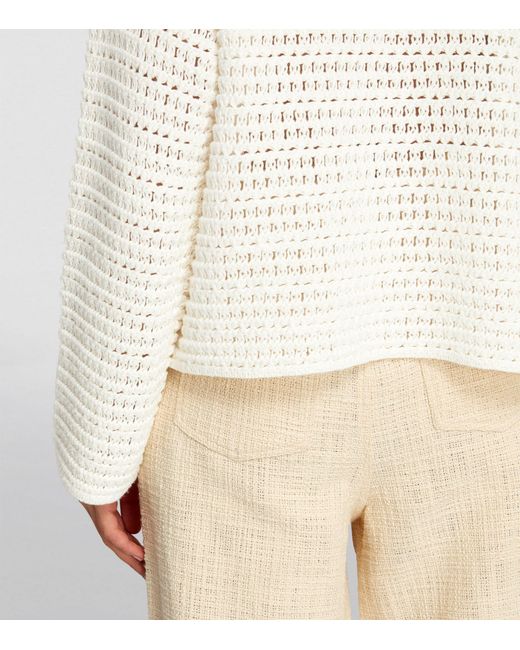 ME+EM White Me+em Cotton Open-knit Sweater