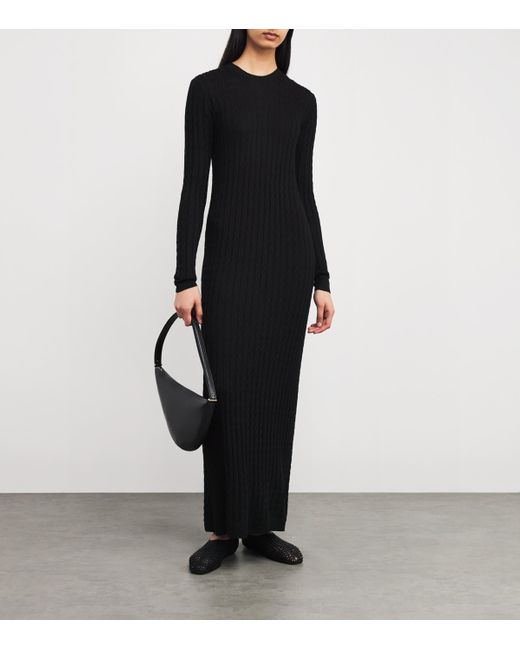 Totême  Black Wool Maxi Dress