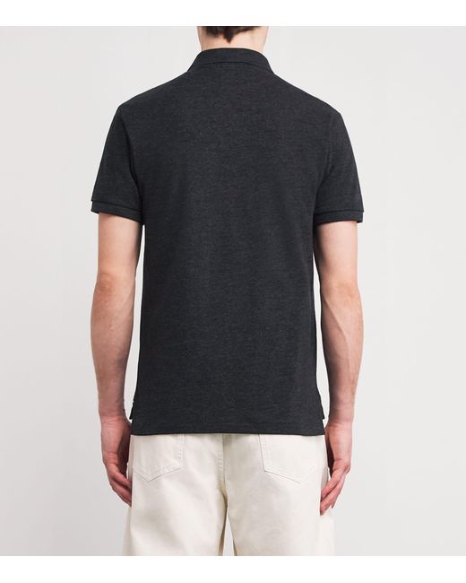Polo Ralph Lauren Black Cotton Mesh Slim-Fit Polo Shirt for men