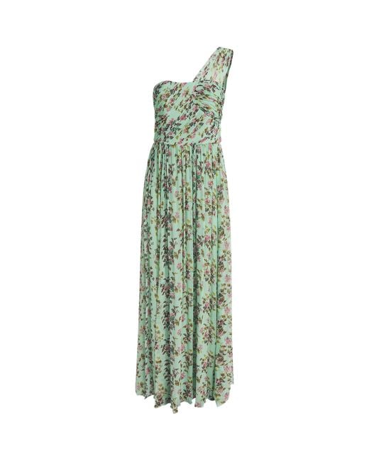 Ulla Johnson Green Silk One-Shoulder Aureline Gown