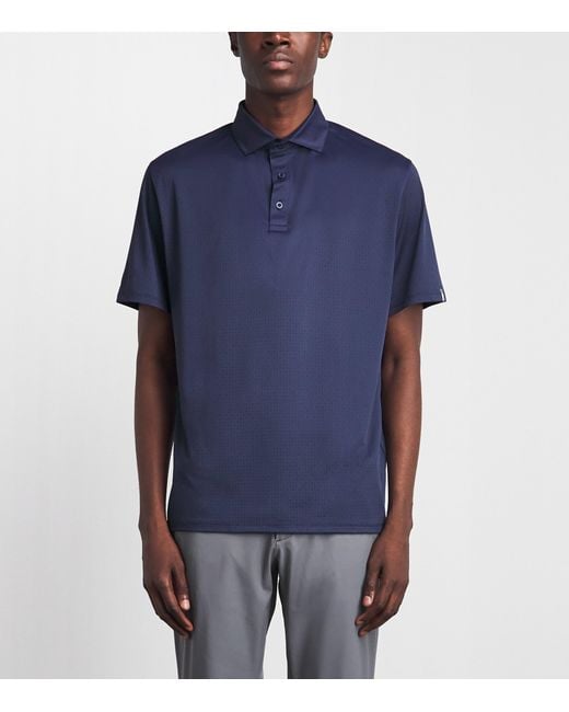 Kjus Blue Savin Structure Polo Shirt for men