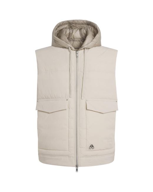 Moose Knuckles White Down-Filled Brixton Gilet for men