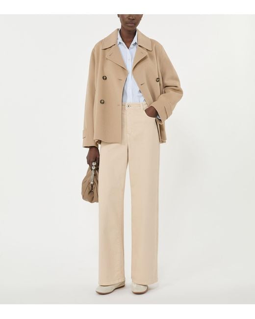 Weekend by Maxmara Natural Wool-Blend Double-Breasted Coat