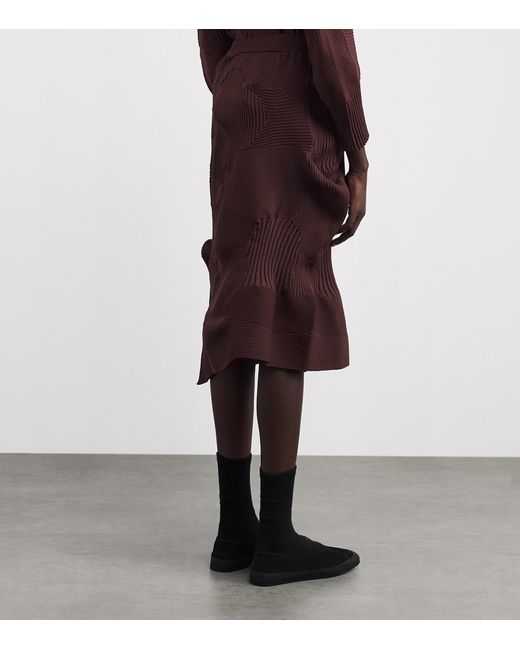 Issey Miyake Purple Kone Kone Knit Skirt