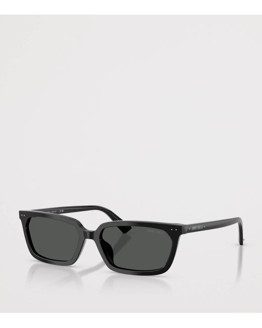 Jimmy Choo Black Rectangular Sunglasses