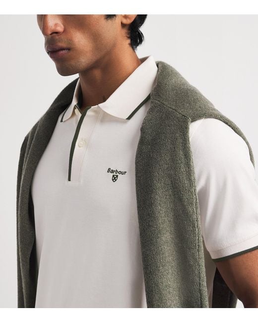 Barbour White Callock Polo Shirt for men