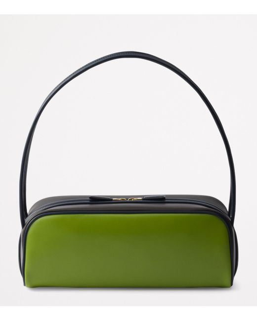 Prada Green Leather Swing Shoulder Bag