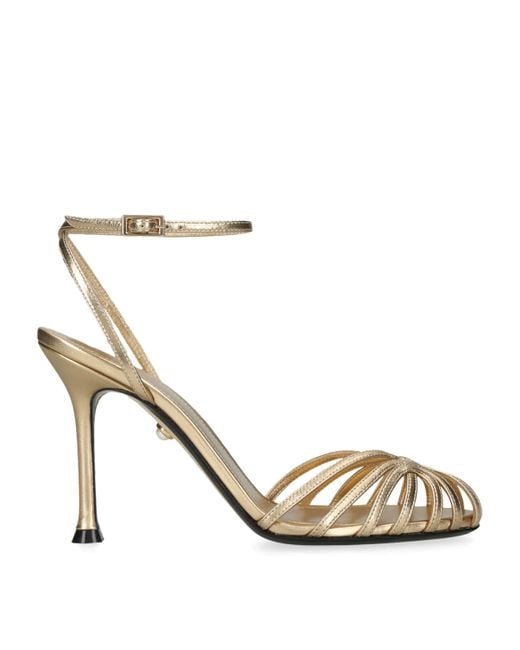 ALEVI Metallic Leather Ally Heeled Sandals 95