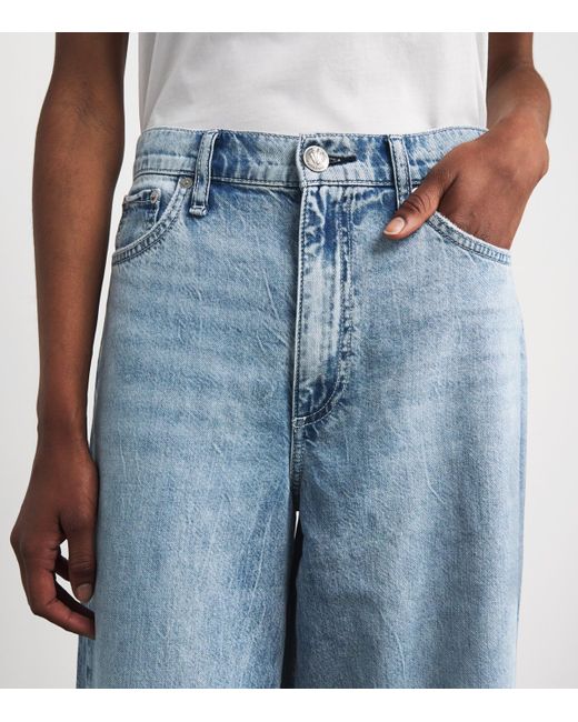 Rag & Bone Blue Featherweight Sofie High-Rise Wide-Leg Jeans